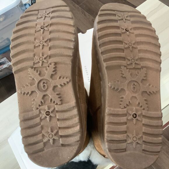 NWT!! Chestnut/Brown Faux Suede Fur Trimmed Boots By SO Sonoma Size 6 - Picture 8 of 8